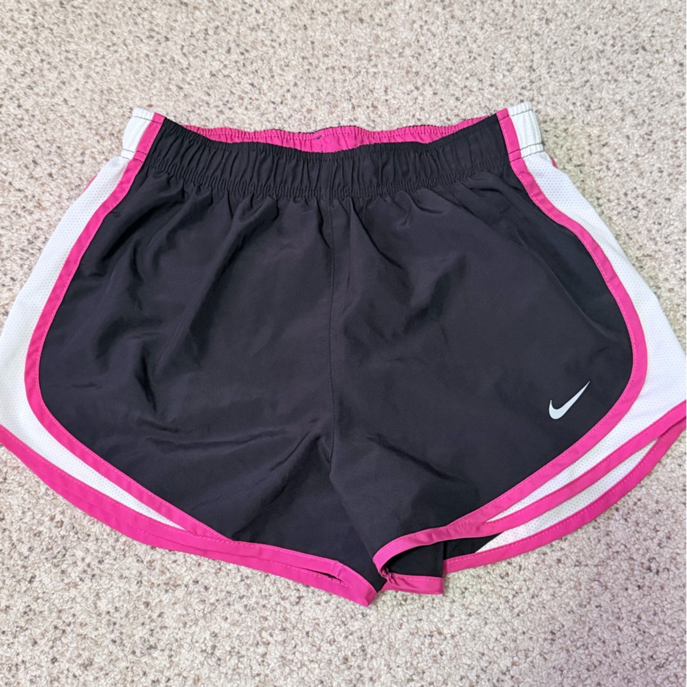 Nike Black Shorts with Pink and White Trim